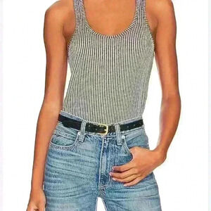 ANINE BING Tank Top Women Asymmetrical Racerback grey size L